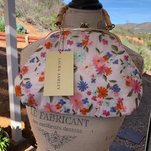 NWT Laura Ashley Embroidered White-Multi Purse